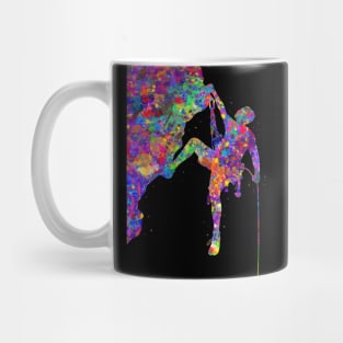 Climber man watercolor art Mug